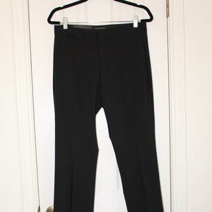 Banana Republic Black Logan Trouser-Fit Washable Wool-Blend Pant Sz 4